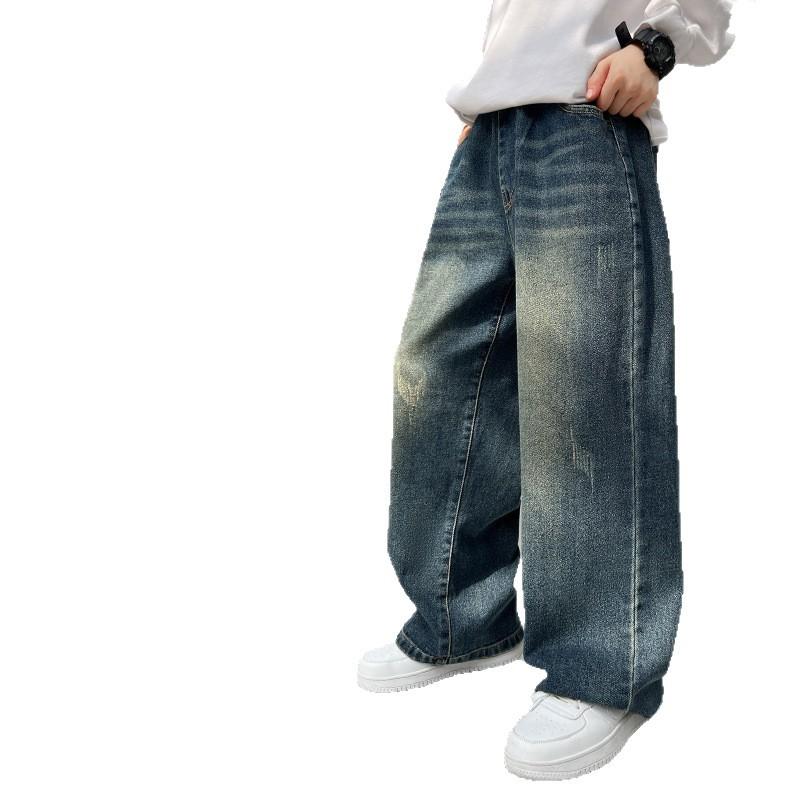 Frühling Herbst Kinder Casual Jeans für Großen Jungen Kindermode Vintage Hosen Baumwolle Jogginghosen Teenager Baby Jungen Kleidung Jeans