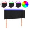 VidaXL Tête de Lit à LED Meuble de Chambre à Coucher Accessoire de Lit Simple Tête de Cadre de Lit Intérieur Noir 3123134