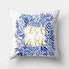 Tropical  Letter Flower Plant Polyester Pillowcase Sofa Living Room Home Decoration Car Waist Cushion Cover