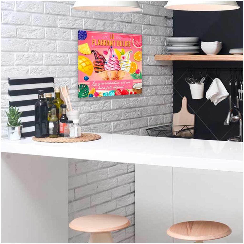 Les Trésors De Lily [Q6641] – Humorvolles Metallschild „Messages“ (Le flagrant délice) – 30x30 cm