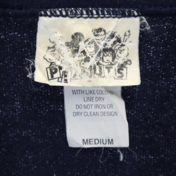 Peanuts Old USA Made Logo Print Long Sleeve Sweat Trainer Men's Used