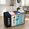 Folding 4 Grids Dirty Clothes Basket Oxford Cloth Miscellaneous Storage Bag  Dormitory