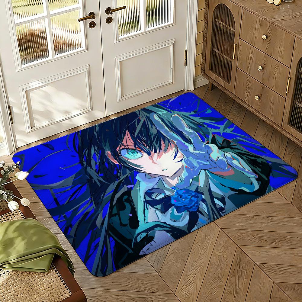 Ado singer Anime Floor Mat Soft Thickened Absorbent Non-Slip Bedroom Living Room Door Mat Home Decor Flannel Rugs