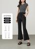 Slimming High-Waisted Elastic Flared Pants