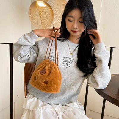 The New Cartoon Bag of the Season, Animal Plush Capybara Handbag, Cute and Versatile Storage Bag