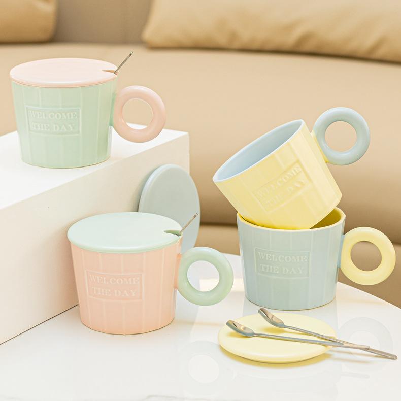 High value Contrasting Mug Ins Style Niche Design Mug Gift Box Creative Water Cup Coffee Cup