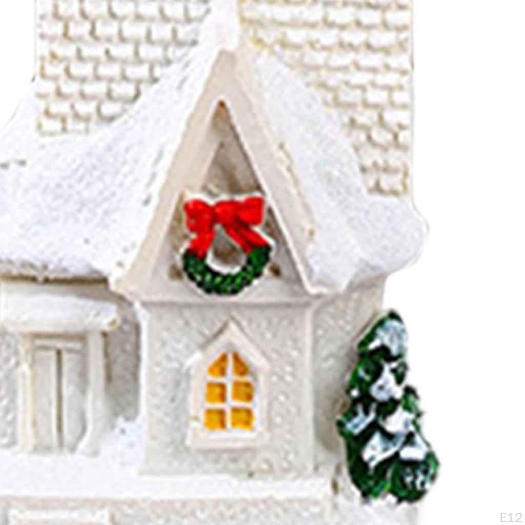 Christmas Glowing House Ornaments Holiday Decoration for Window Sill