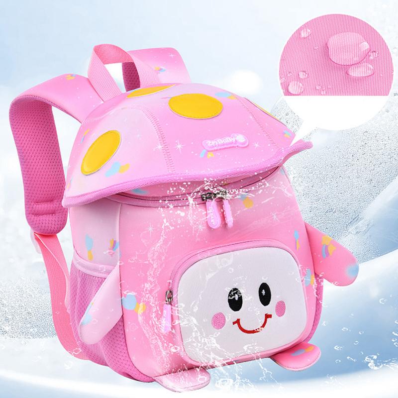 Kindergarten School Bag Cute Mushroom Bag Waterproof Material Children's Backpack Mini Cute Cartoon Bag