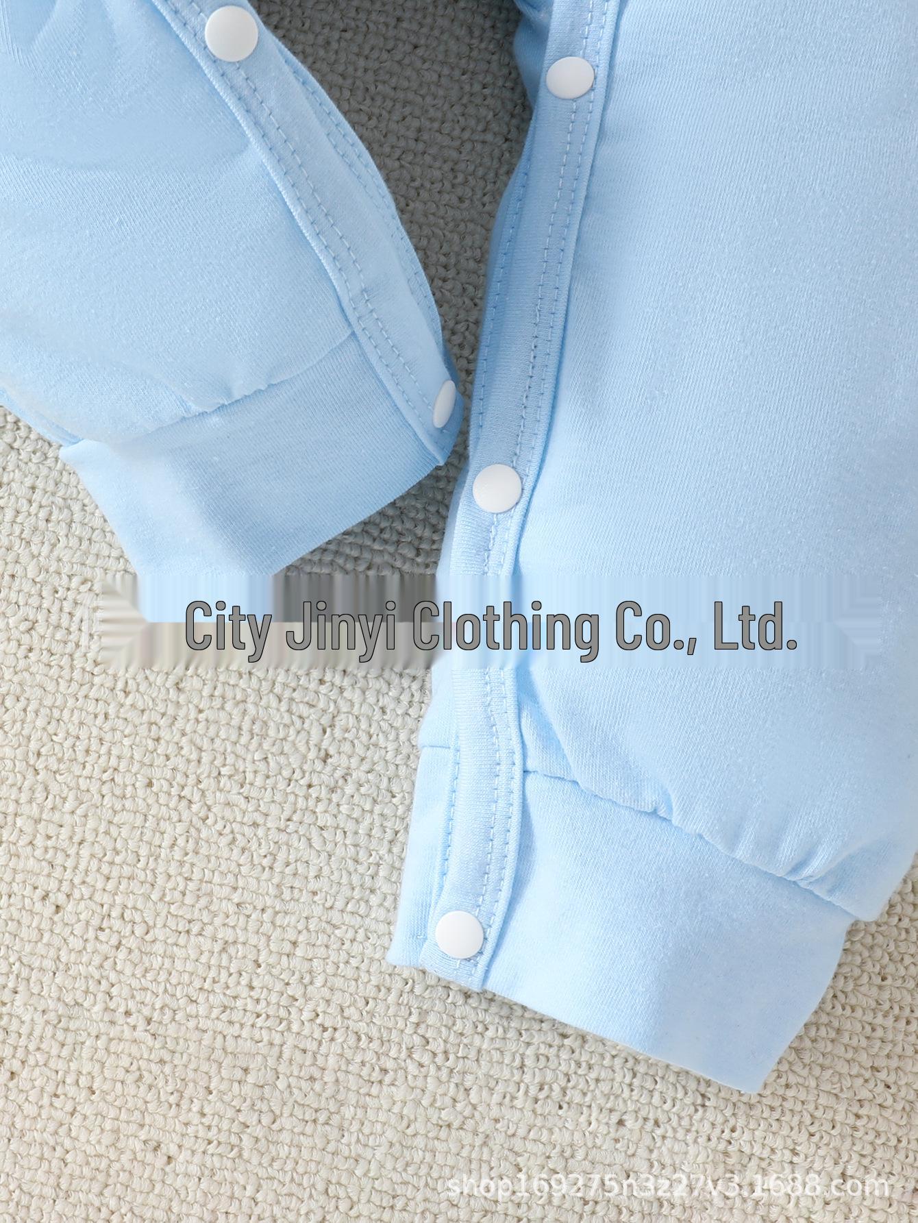 Ромпер для новорожденного мальчика с длинным рукавом и отложным воротником - Весенне-осенний must-have 0-3 Months