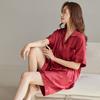 Pajamas Ladies Summer Summer Ice Silk Short Sleeve Shorts Thin Silk Cool Simulation Silk Loungewear Women's Suit