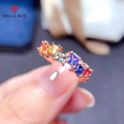 New Fashionable Rose Gold Color Wedding Ceremony Party Ring Female Geometric Shape Zircon Stone Simple Stylish Accessories For Women