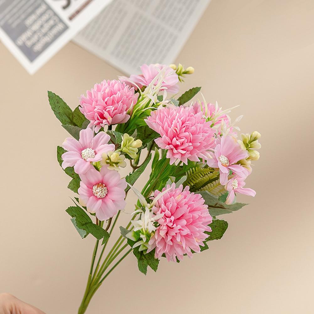 Simulation  Bouquet Ball Chrysanthemum Small Daisy Artificial Fake Flower For Home Wedding Party Table Decoration Photo Props