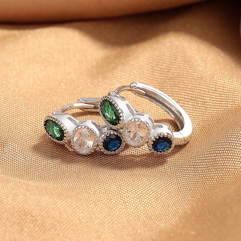 High-End Light Luxury, Unique Retro Earrings, National Style Earrings, Zircon Earrings, Trend Stud Earrings, Ear Buckles.