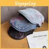 Washed Retro Denim Beret With Pattern Design For Womens Daily Casual Outing