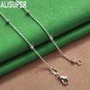 925 Sterling Silver 40-60cm Bead Necklace Fashion Wedding Jewelry