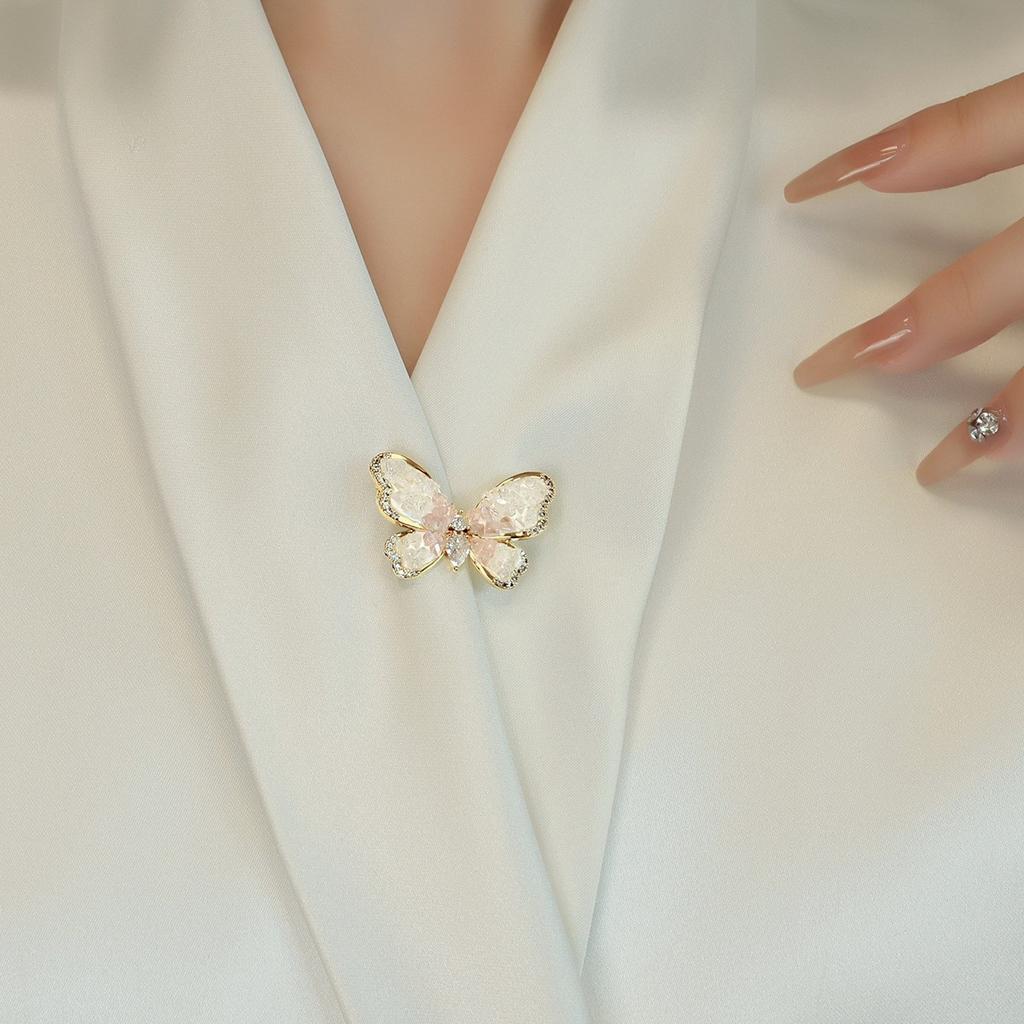 Schmetterling Blendschutz Brosche Hochwertiges und Elegantes Accessoire für Damen Korsagen Blendschutz Verschlussnadel