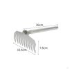 Hand Weeder with Rake Head Stainless Metal Garden Weeding ImplementPiece Soil Loosening for