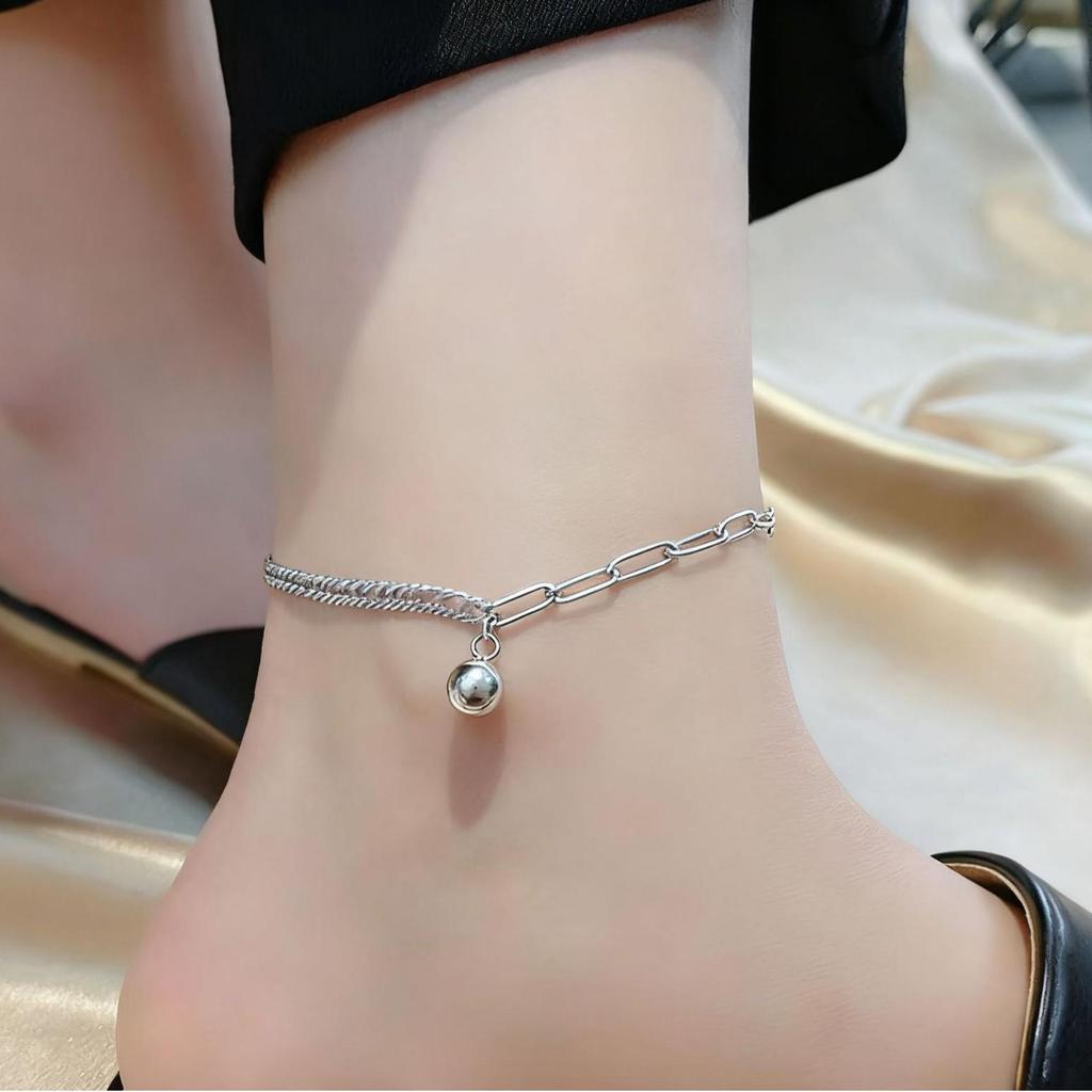 Elegante Titanstahl-Perlenketten-Halskette - Nicht verblassend, Schlichtes High-End-Design für Damen