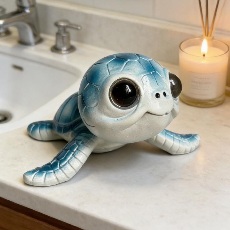 Kleine Schildkröten Tierfiguren Harz Meeresschildkröten Statuen Meerestiere Sammlungen Schildkröten Skulpturen Verzierung Heimdekorationen