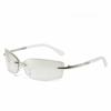 Trendy Metal Candy Color Rimless Sunglasses Y2K PC UV Protection Sun Glasses Frameless Wrap Around Eyewear Outdoor