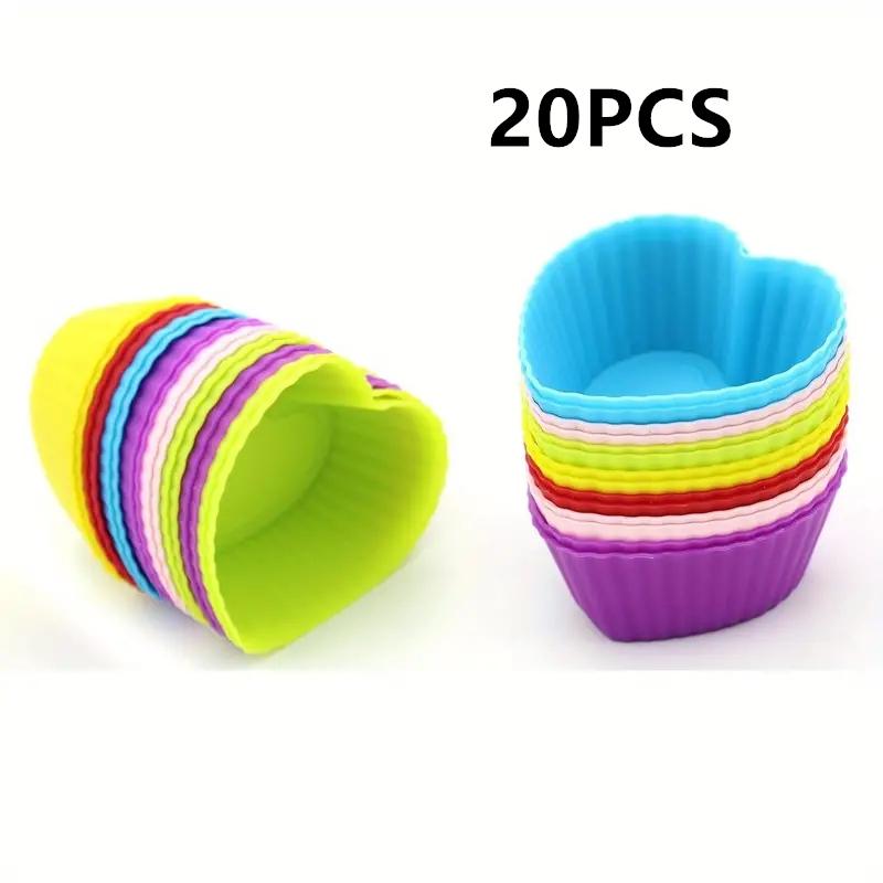 Silicone Cake Mold Round Heart Shape Muffin Cupcake Baking Molds Home Kitchen Bakeware Baking Cups BPA Free Kitchen Gadgets