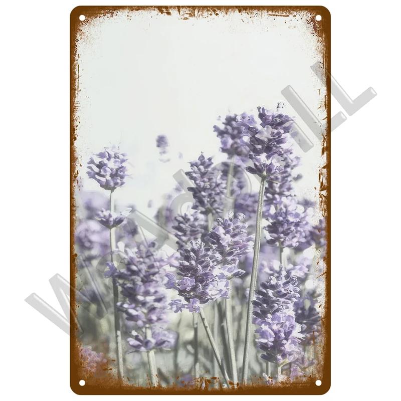 Vintage Flowers For Garden Decorations Retro Metal Sign Home Wall Art Mural Tin Sign Room Decor Plaque Plate Gift Farm Painting