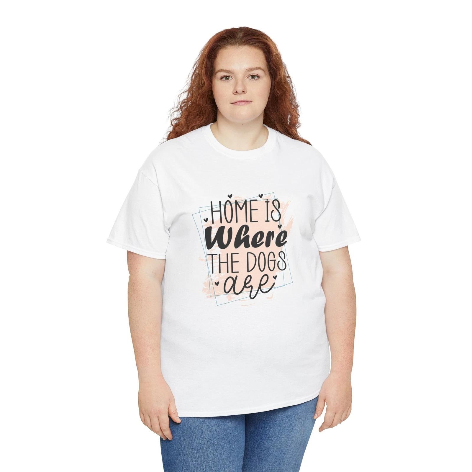 

Home Is Where The Dogs Are T-Shirt – Funny Puppy Lover Paw Print Tee XL