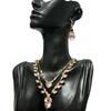 Simple Light Luxury Bridal Zircon Suit Femininity Necklace Earrings Two-Piece Set Fashion Banquet Wedding Accessories