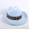 Popular European and American Fashion OL Style One-word Cowboy Hat Men's and Women's High-end Top Hat Jazz Hat Felt Hat