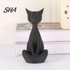 Cat Desk Decor 3D Printed Meditating Figurine, Modern Abstract Sculpture with Cross-Legged Pose, Narrative Space Decoration Minimalist for Office
