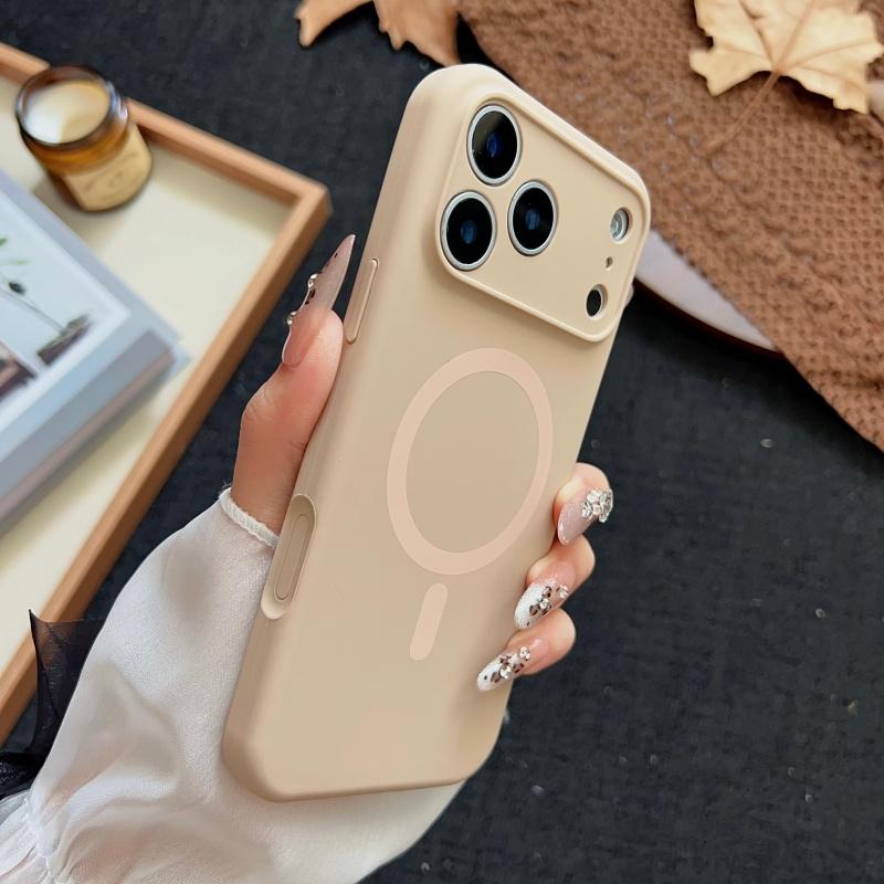 Luxury  Liquid Silicone For Magsafe Case For iPhone 17 Air 16 15 14 13 12 Pro Max Wireless Charging Soft Bumper Cover