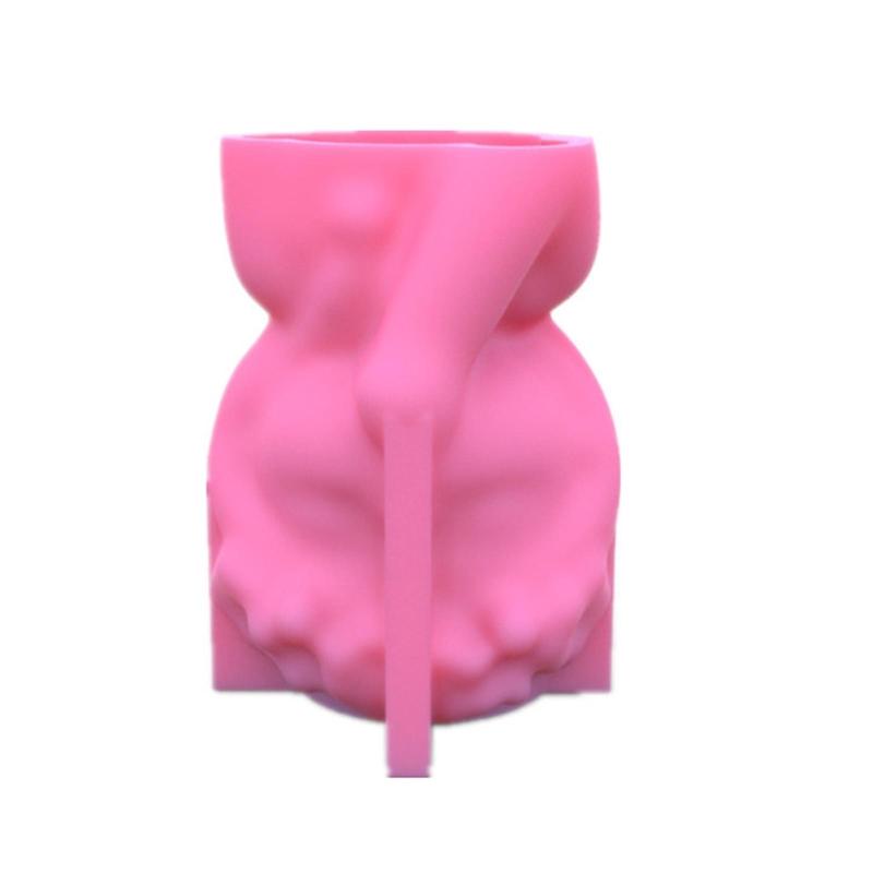 Geometric 3D Wreath Girl Gypsum Silicone Molds Storage Box Mold for Making Succulent Plant Pot Flower Pot Pen Holder