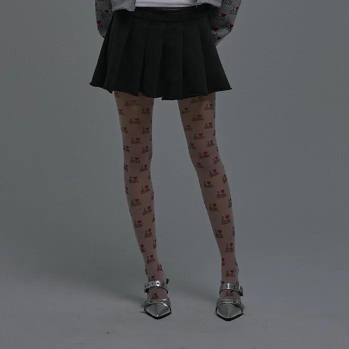 I LOVE SUN STOCKINGS GRAY
