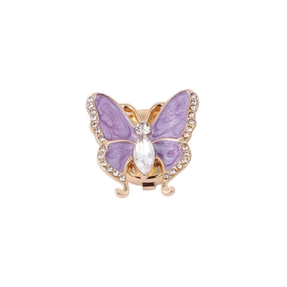 Rhinestone 3D Butterfly Cufflinks Brass Base Button Cover Creative Sleeve Button  Shirt Accessories