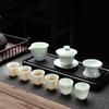 Handun Suet Jade Shadow Green Kung Fu Tea Set