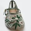 Fashion Floral Embroider Mesh Mary Janes Shoes Women Trasparent Elegant Flats Shoes Ladies Casual Summer Breathable Loafers Footwear