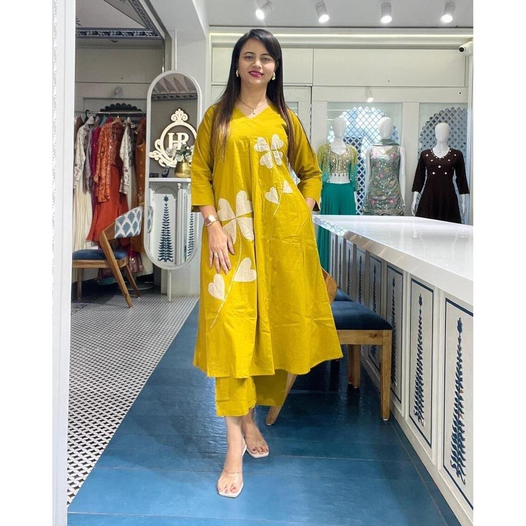 Women Bollywood Kurta Pant Set Indian Pakistani Top Tunic Wear Cotton Kurti SC-2113sd