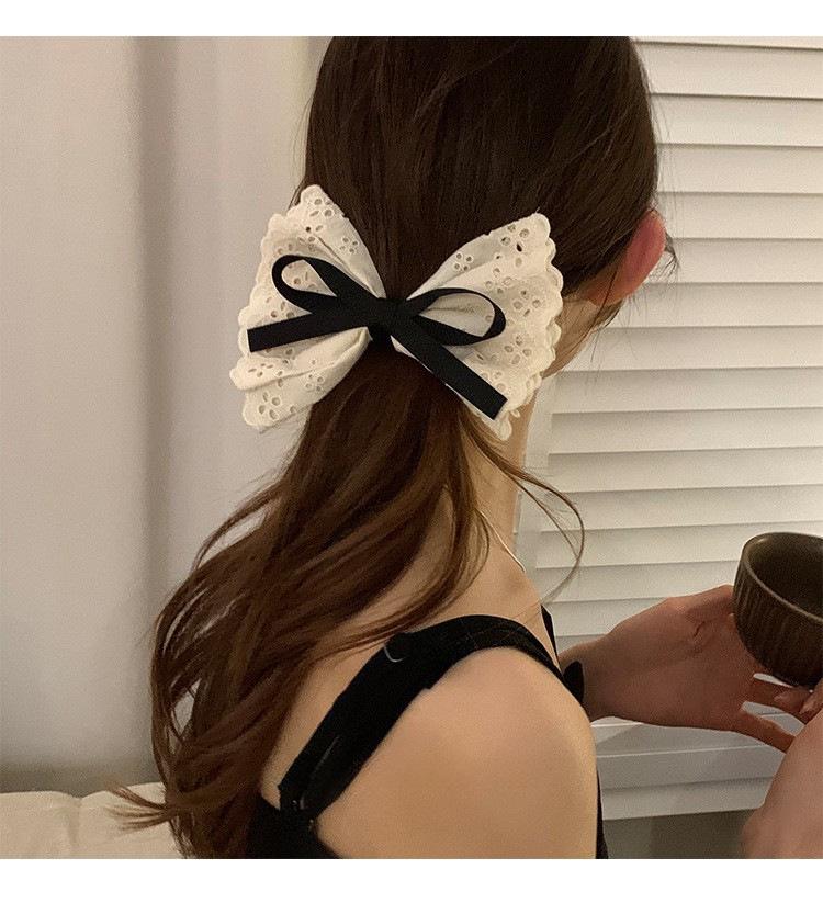 French Retro Bow Lace Double-Layer Hair Ring - 2024 Trendy Head Flower Accessory