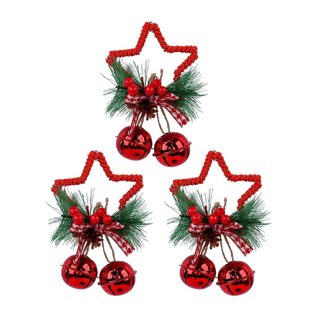 Christmas Star Bell Holiday Decorations Tree Pendants