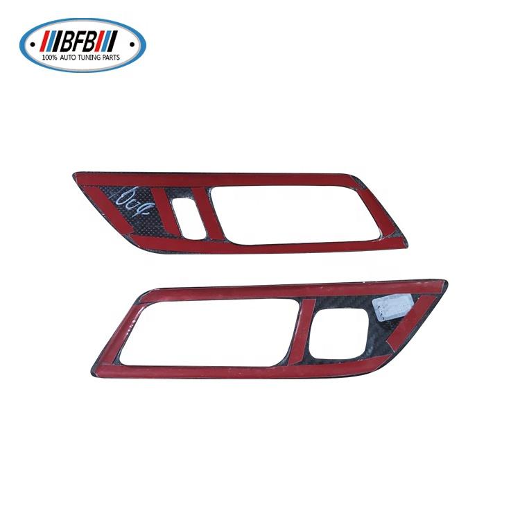 LHD Real Dry Carbon Interior Trim Inside Electrically Version Door Handle Cover Panel Memory Seat Version for Mustang 15-17