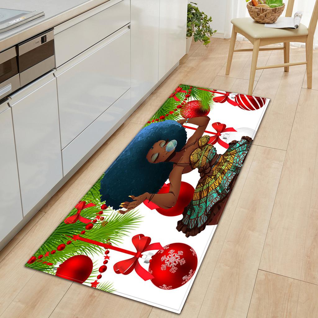 African Women'S Theme Carpet Long Floor Mat Doormat