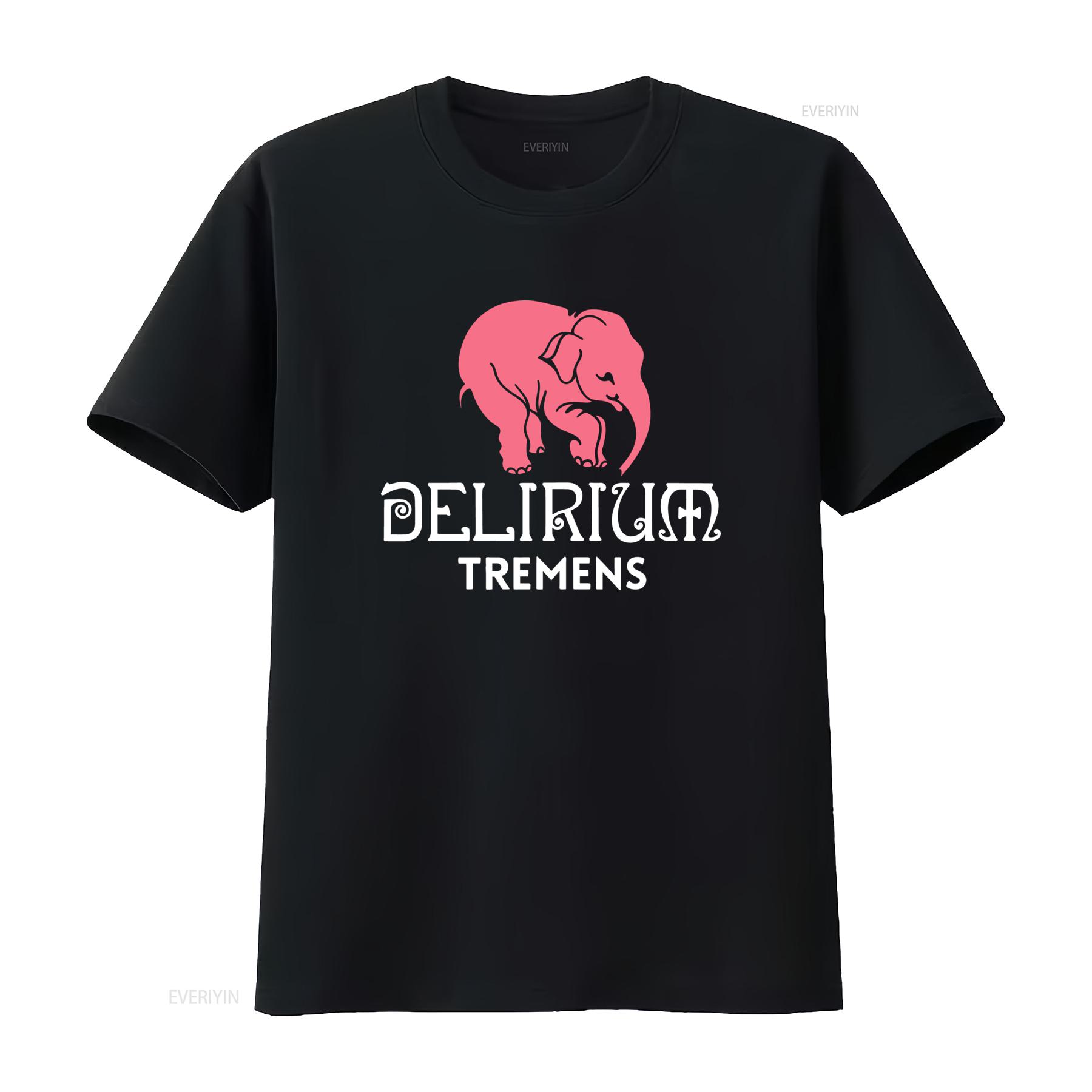ZheXiong TEE Nieuw Delirium Tremens Logo T-shirt Grappig Ontwerp Amerikaanse Maten S 5XL vintage Gewassen streetwear Uitgerekt Casual Comfortabel M