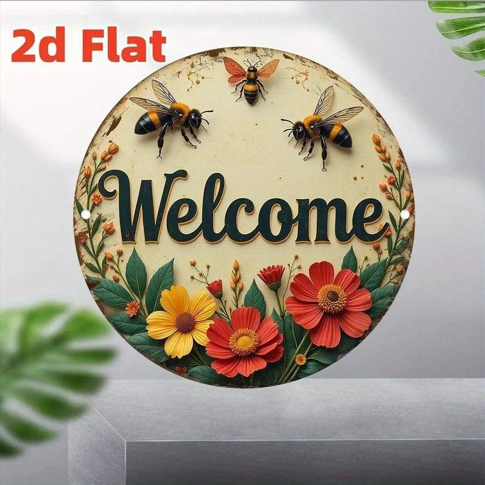 Retro Pineapple Cocktail Tin Sign, 20cm Metal Wall Art Pineapple Drink Man Cave Decor, Vintage Bar Pub Plate, Round 20cm