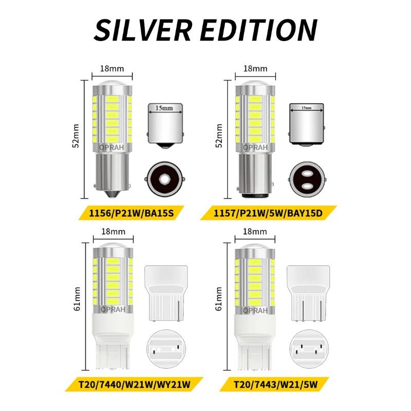 2pc LED Car Signal Light, DRL Lamp Automotive LED Turn Signal Light 1156 1157  7443 7440 Brake Light Reversing Light