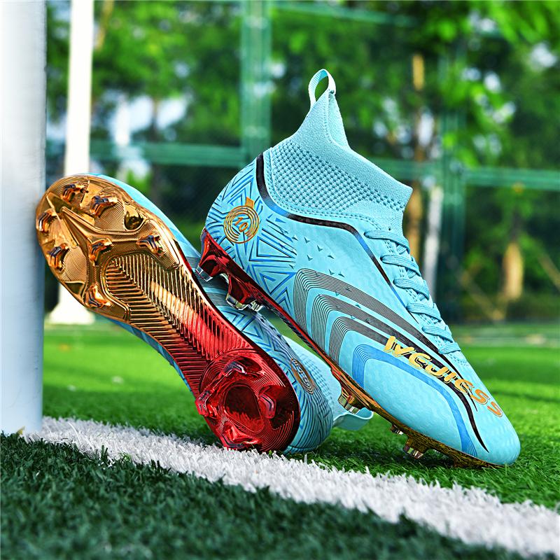 Soccer Men Professional Teenager Outdoor Lightweight Football Shoes Comfortable Grass Breathable Lace-up Football Boots