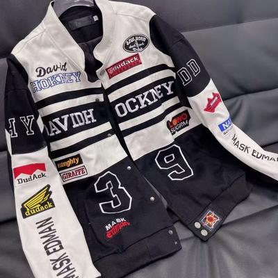 Motorcycle Racing Jacket Long Sleeve Bombers Spring Autumn Hip Hop High Street Bomber Varsity