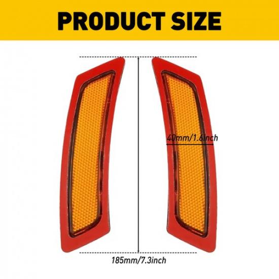 Front Bumper Reflector Side Marker Lights For 11-16 BMW 5 Series 528i 535i 550i