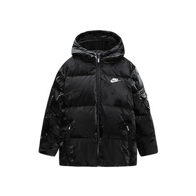 Down Jacket Comfortable Hooded Stylish Long Sleeve Kids Jackets Black NY2442030GS-001