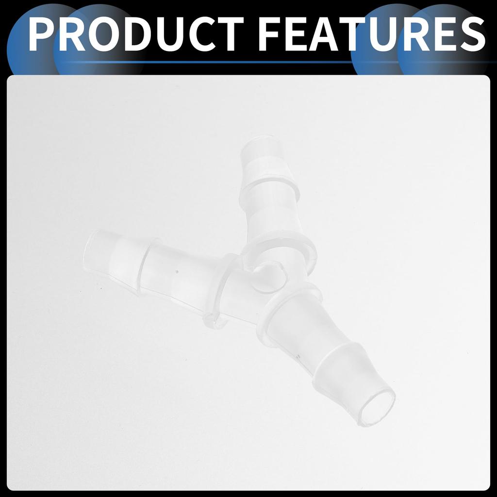 INFINAUTO Car Vacuum Tube Connector 1/4" Car Y Shape 3-Way Vacuum Line Fitting Plastic Transparent 5pcs