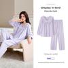 Women's Long Sleeve Modal Cotton Pajamas - Thin, Plus Size Home Wear for Middle-Aged Moms, Ideal for Spring, Autumn, and Winter